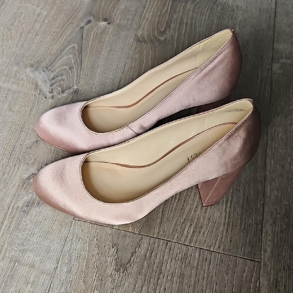 New Satin Thick High Heels